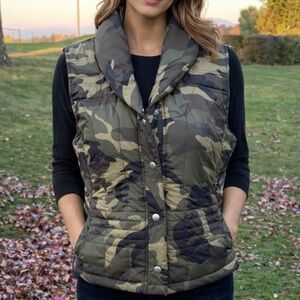 J. Spiewak & Sons Lined Vest Warm Puffer Primaloft Camo Women's Size Med